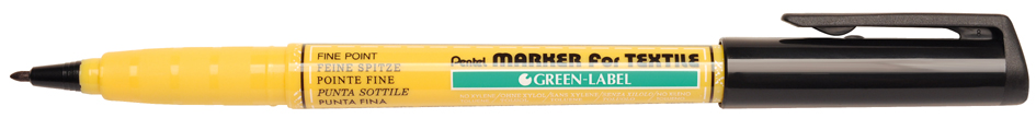 Pentel Markierstift für Textilien GREEN-LABEL NM10, schwarz