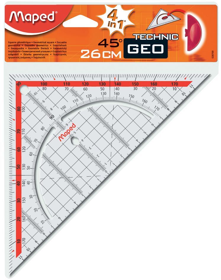 3154140287009 - Geometriedreieck Technic 028700 Griffring 26cm 3154140287009 Maped