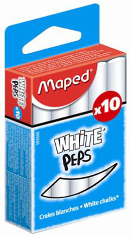 Maped Wandtafelkreide WHITE, PEPS, rund, weiß