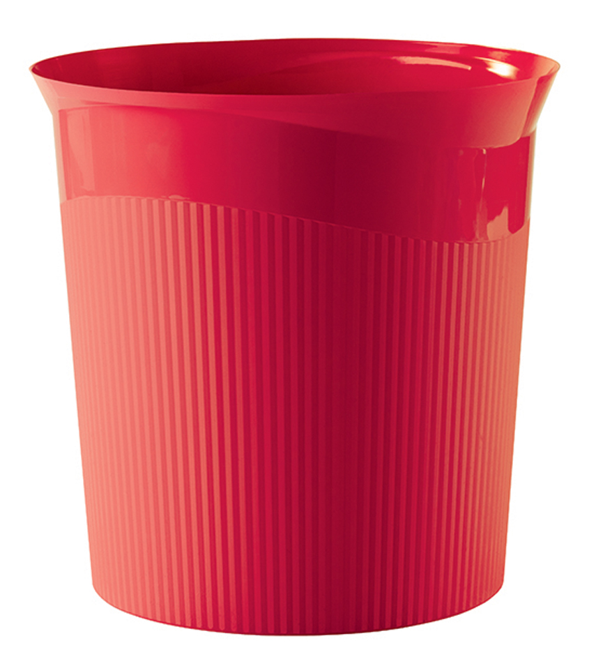 HAN Papierkorb Re-LOOP, Öko-Kunststoff, 13 Liter, rot