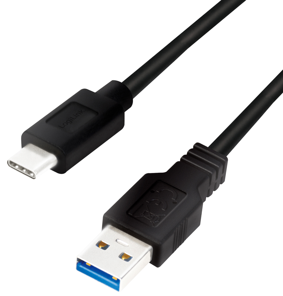 LogiLink USB 3.2 Kabel, USB-A - USB-C Stecker, 0,15 m