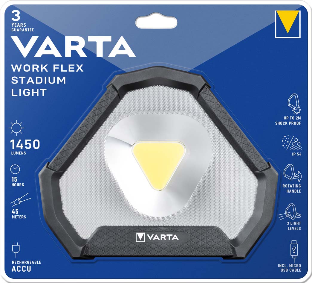 VARTA Akku-Arbeitsleuchte , Work Flex Stadium Light,