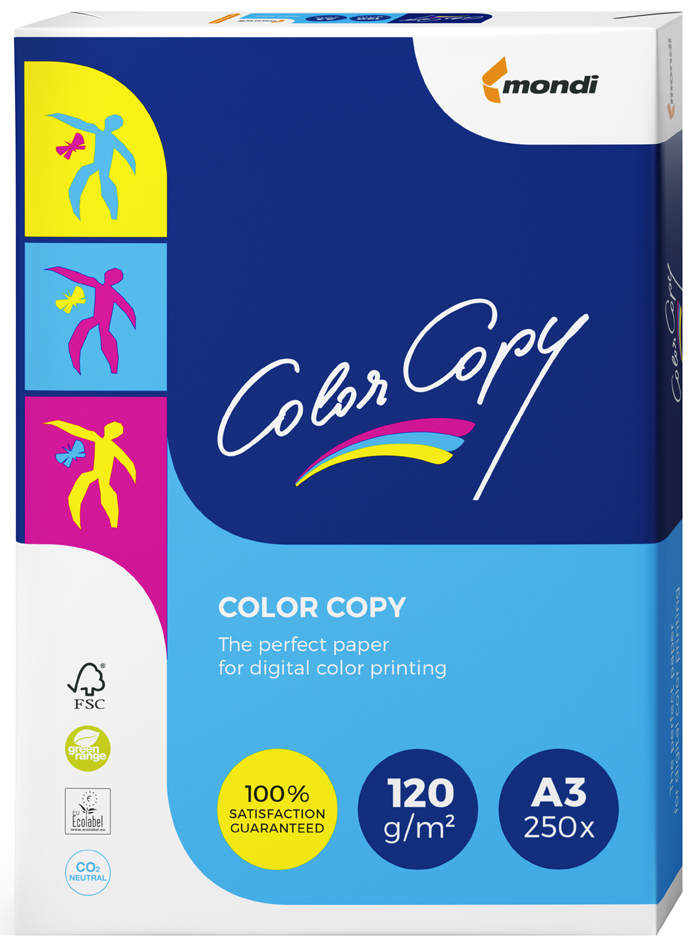 mondi Multifunktionspapier Color Copy, A3, 120 g/qm, weiß