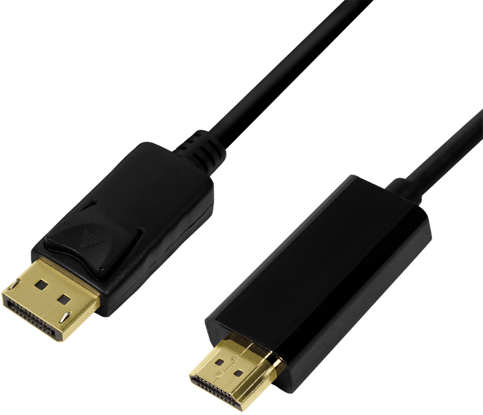 4052792052282 - LOGILINK CV0126 - DisplayPort 12 auf HDMI A Stecker 4K 30Hz 1 m schwarz