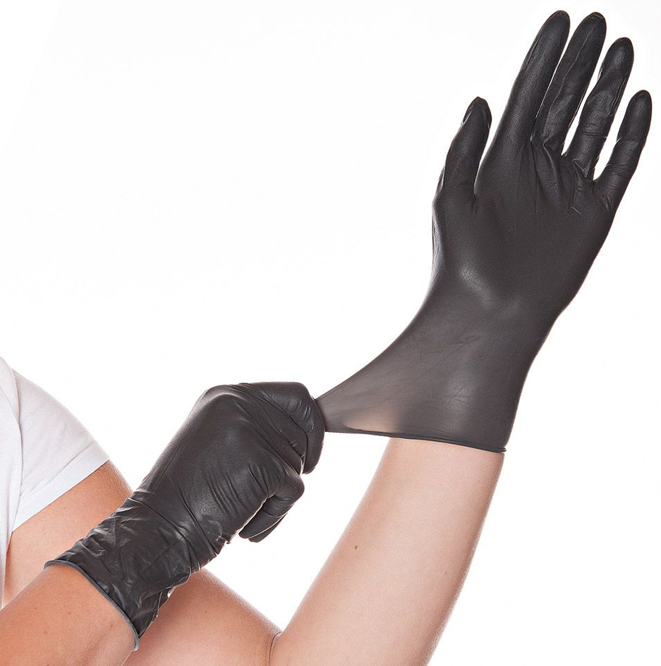 4015544267587 - Hygostar diablo pulverfreie latexhandschuhe s schwarz m 76758 - Franz Mensch