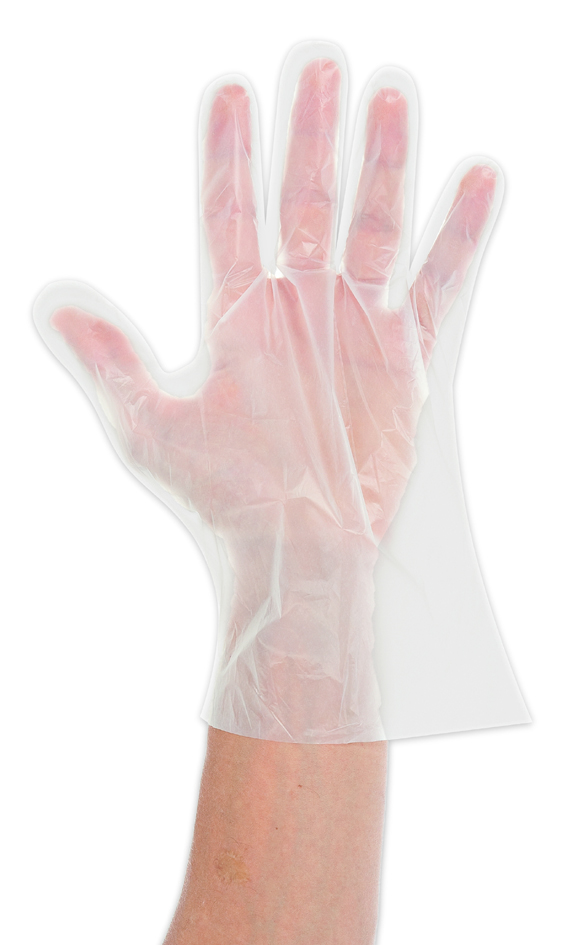 4015544715798 - 10 x Handschuhe Bio transparent Gr 9 L PLA glatt VE=500 St