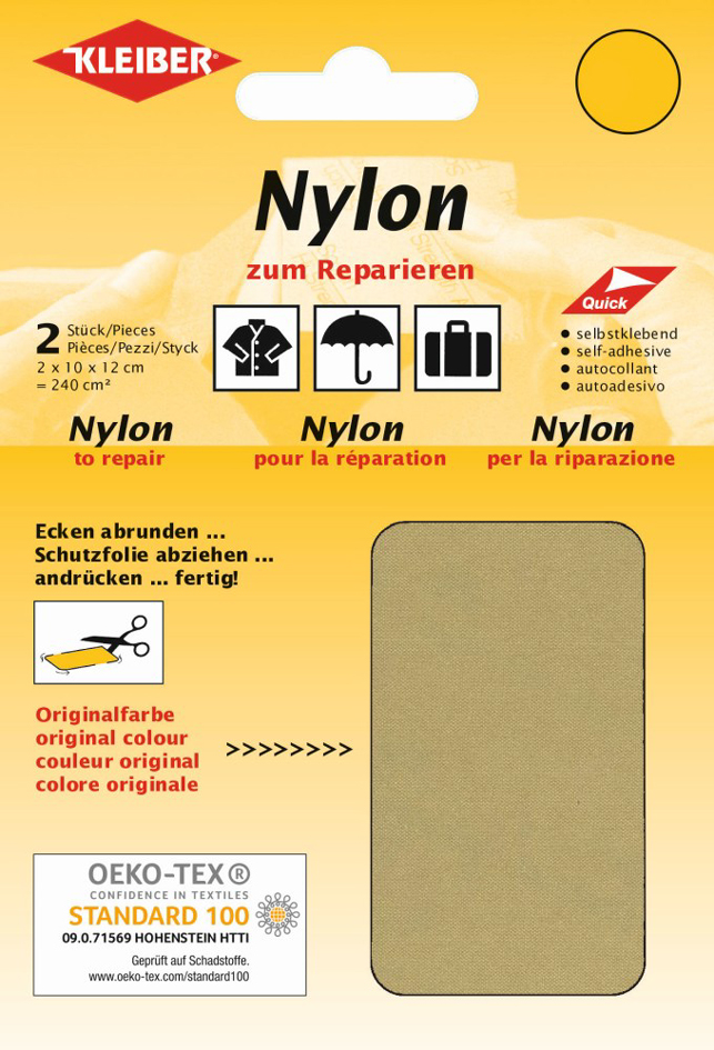 4009691430321 - KLEIBER Nylon-Flicken selbstklebend beige