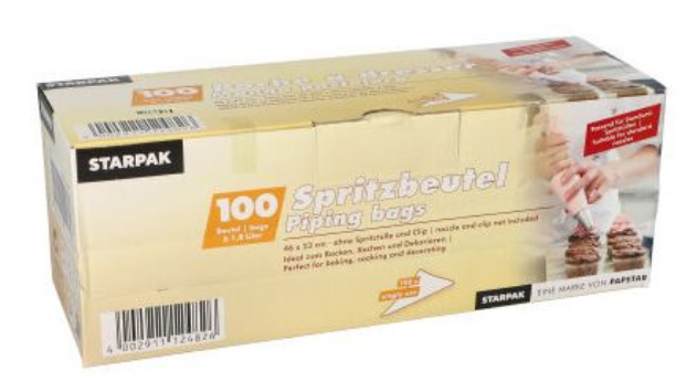 4002911124888 - LDPE-Spritzbeutel transparent 26 l 100er Pack