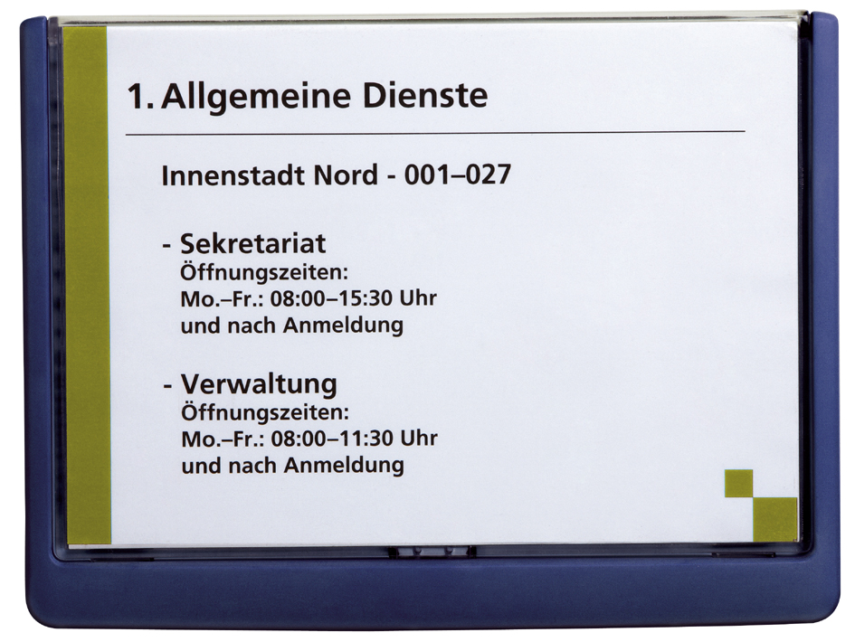 DURABLE Türschild CLICK SIGN, DIN A5, dunkelblau