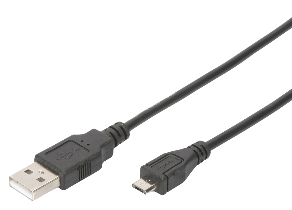 DIGITUS USB 2.0 Anschlusskabel, USB-A - Micro USB-B, 1,8 m