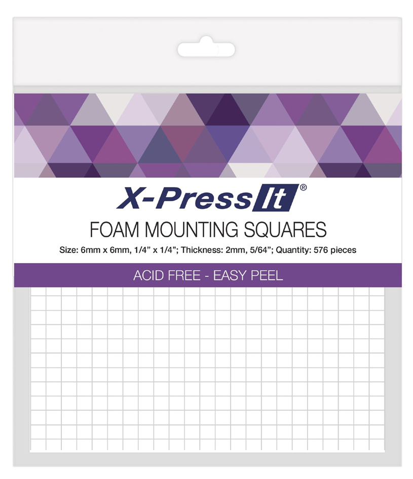 9323842012514 - X-press It - copic foam mounting squares 25\ X25 576 PKG-WHITE