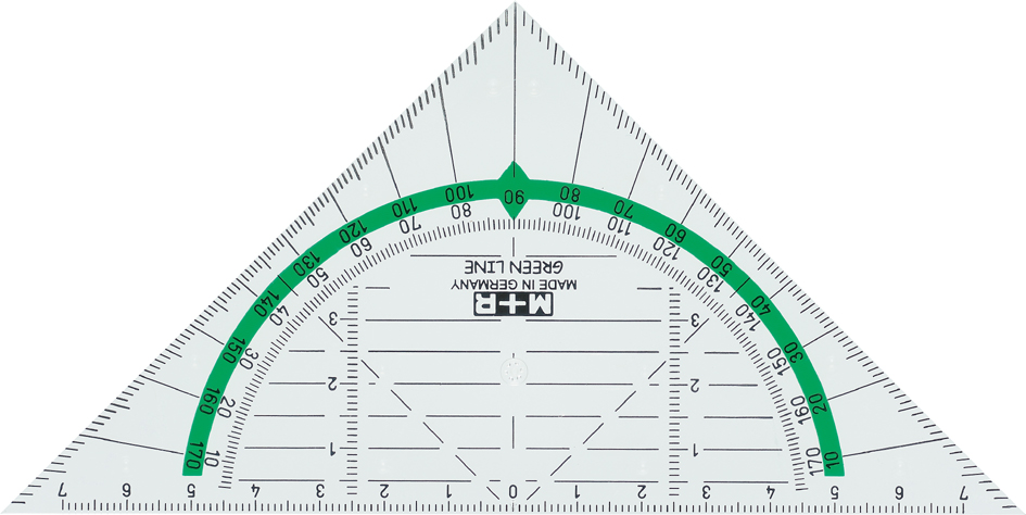 M+R Geometriedreieck , Green Line, , Hypotenuse: 160 mm