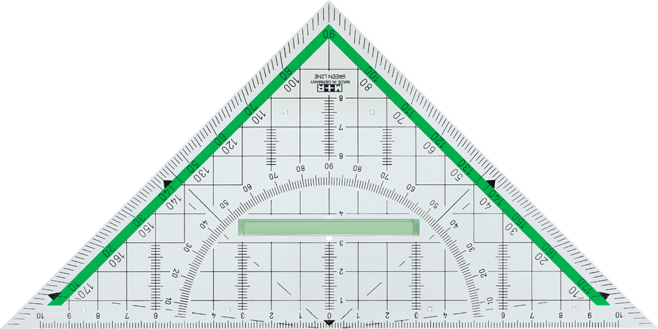 M+R Geometriedreieck , Green Line, , Hypotenuse: 230 mm