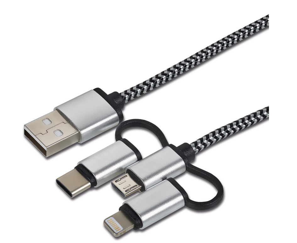 4038373058317 - Daten- & Ladekabel 3in1 Lightning Micro-USB USB-C