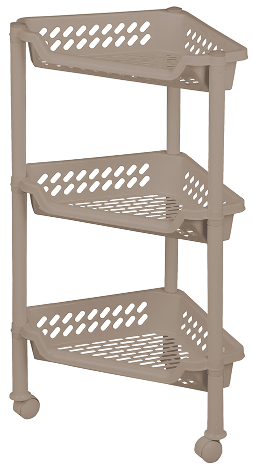 5707672996284 - Aufbewahrungs-Trolley mit 3 Körben silber