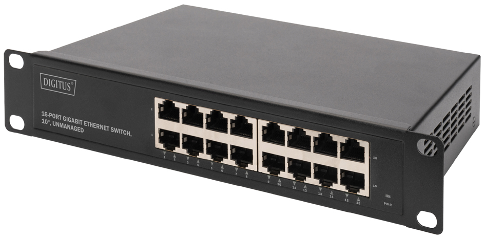 DIGITUS 10,  Gigabit Switch, 16-Port, Unmanaged