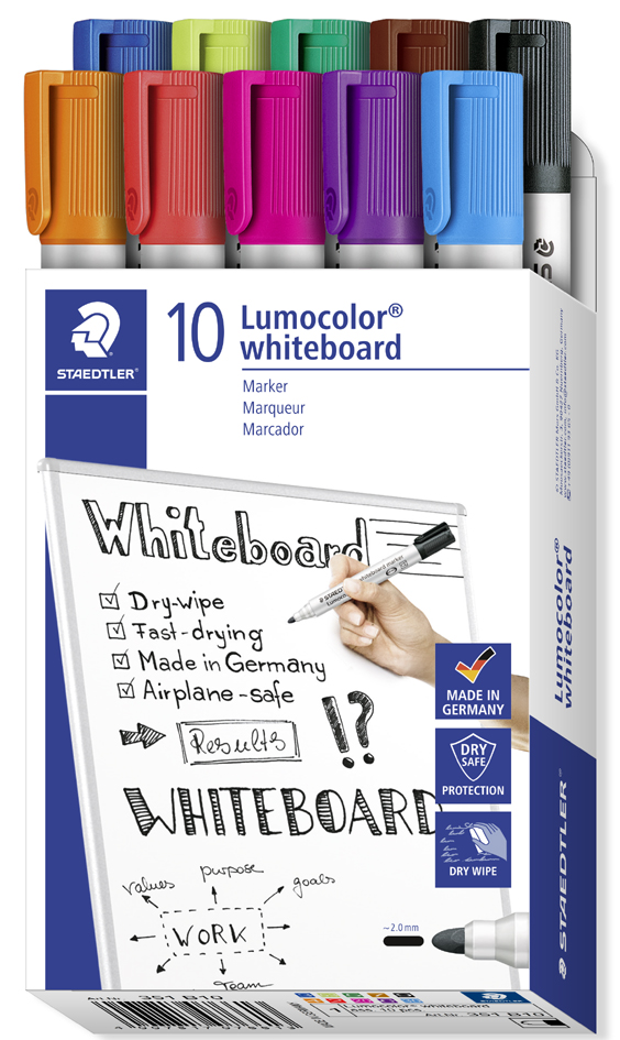 STAEDTLER Lumocolor Whiteboard-Marker 351, 10er Pack
