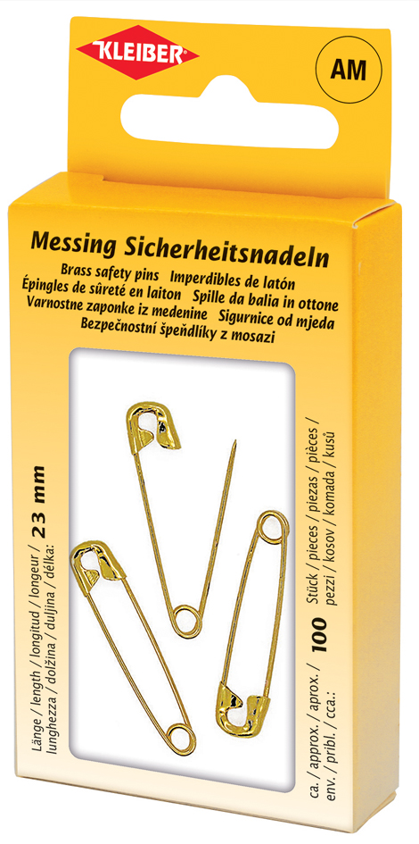 4009691710256 - KLEIBER Sicherheitsnadeln Farbe messing in Metalldose