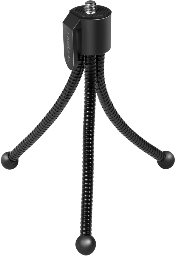 LogiLink Tragbares Mini-Stativ, flexibel, schwarz