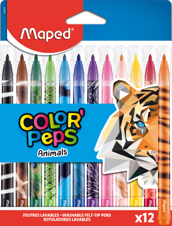 3154148454038 - Fasermaler COLORPEPS Animals 12er Kartonetui