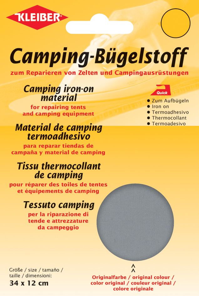 4009691380091 - KLEIBER Quick-Camping-Bügelstoff 340 x 120 mm grau