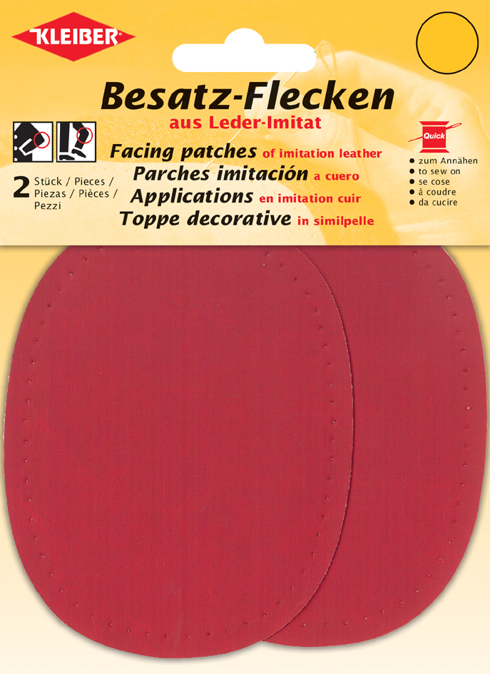 4009691893034 - KLEIBER Besatz-Aufnähflecken oval 85 x 110 mm rot