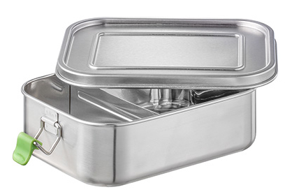 APS Lunchbox , L, , aus mattiertem Edelstahl, 1,1 Liter