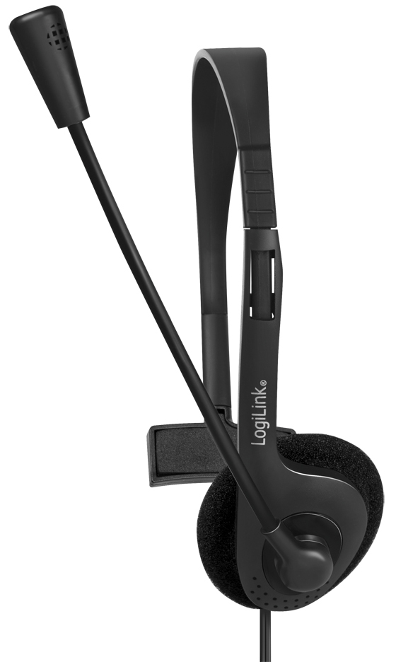 LogiLink Mono Headset, mit Mikrofon, 3,5 mm Klinkenstecker