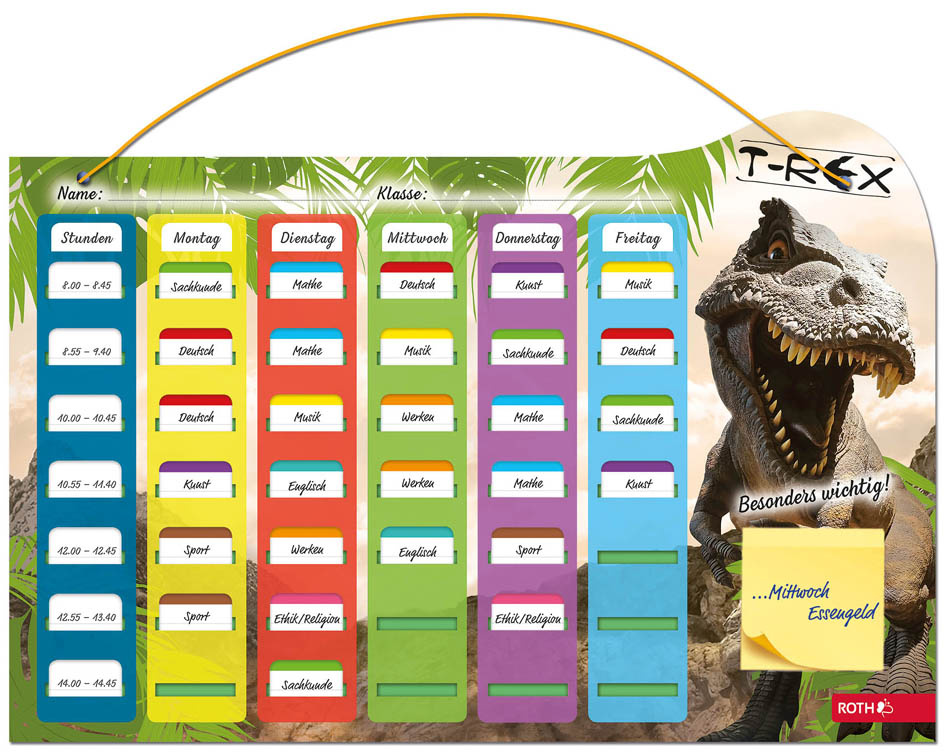 4028279003399 - Klipp & Klar Stundenplan Steck-Fix Tyrannosaurus