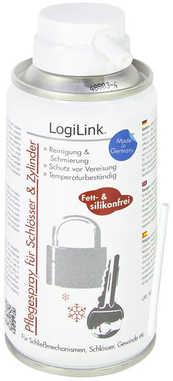 LogiLink Pflegespray für Schlösser & Zylinder, 150 ml