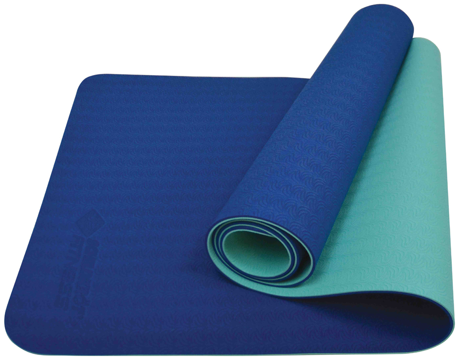 4000885600674 - Schildkröt-Fitness Bicolor Yogamatte Navy-Mint 4mm PVC-frei im Carrybag Fitnessmattengröße - Länge 180-190cm Breite bis 60cm Fitnessmattenstärke - 04cm