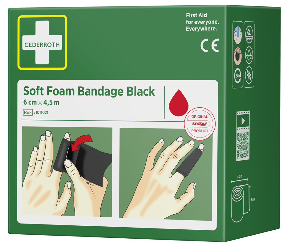 7310610028008 - CEDERROTH Pflaster Soft Foam Bandage schwarz