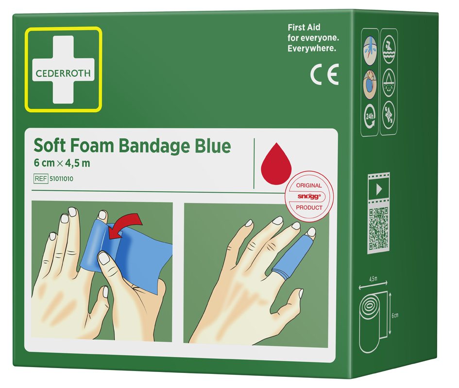 7310610028015 - CEDERROTH Pflaster Soft Foam Bandage blau