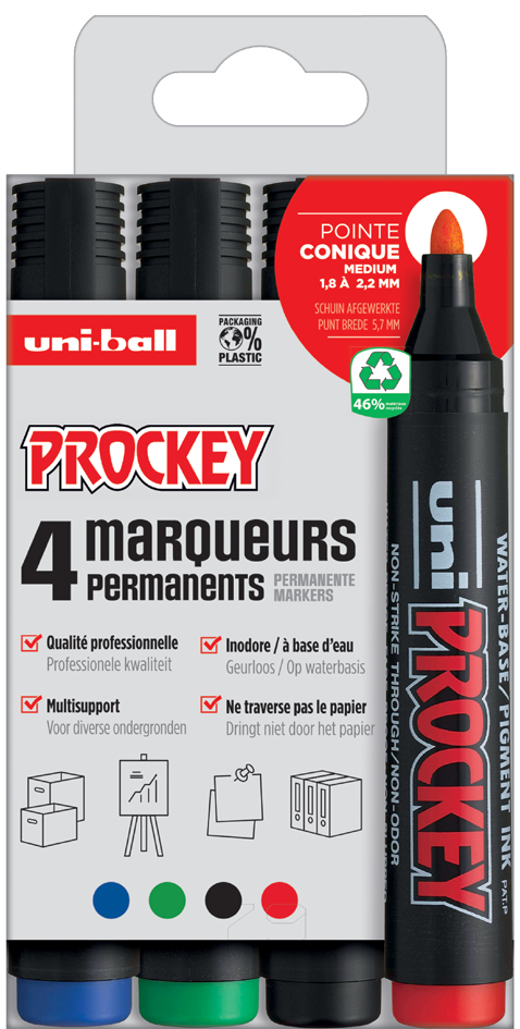 3296280046716 - Permanent-Marker PROCKEY PM122 4 PF 4er-Etui