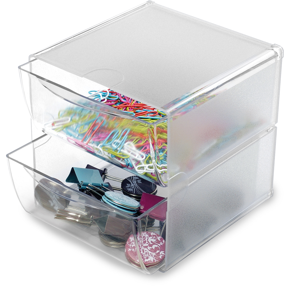 0079916023755 - Organiser Cube transparent 2 Schubladen 15x15x182cm