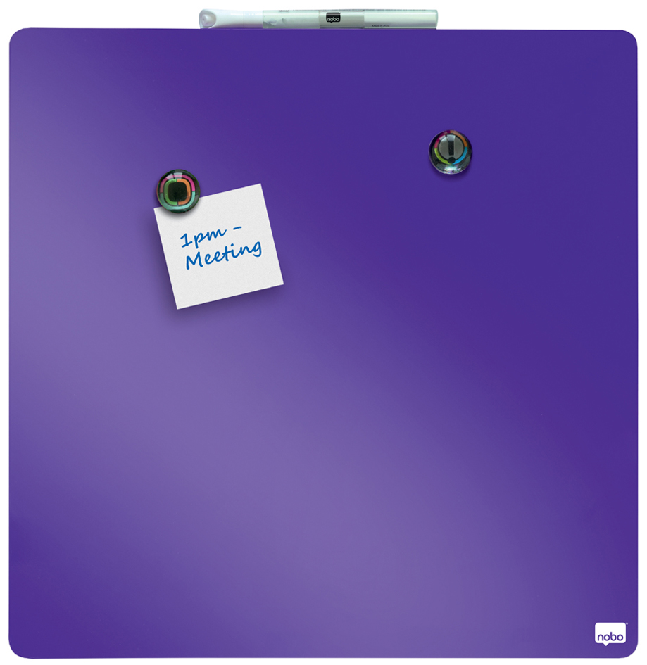 5028252393218 - Mini Wandmontierbare magnetische Whiteboard-Kachel 1903897 Lackierter Stahl Rahmenlos 360 mm x 360 mm Lila