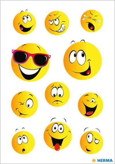 HERMA Sticker DECOR , Happy Face,