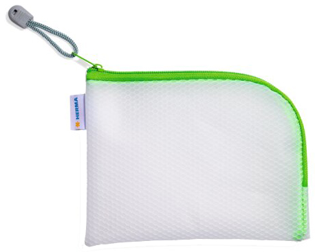 HERMA Reißverschlusstasche , Mesh Bags, , DIN A6, grün