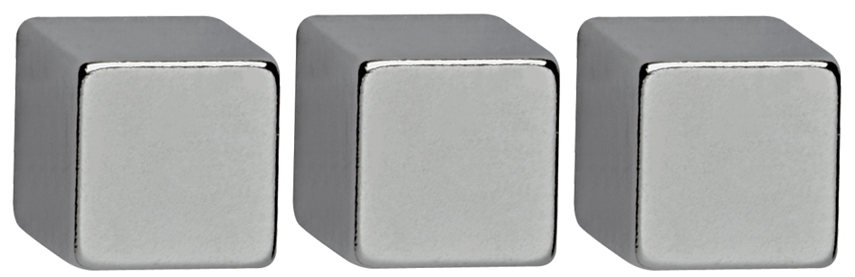 MAUL Neodym-Würfelmagnet, 7 mm, Haftkraft: 1,6 kg, silber