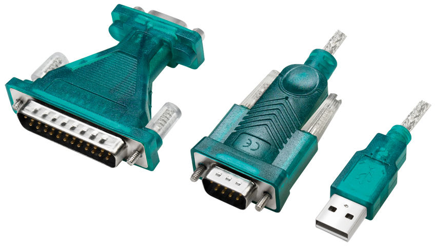 LogiLink USB 2.0 - RS232 9/25 Pol Adapter mit Verlängerungs-