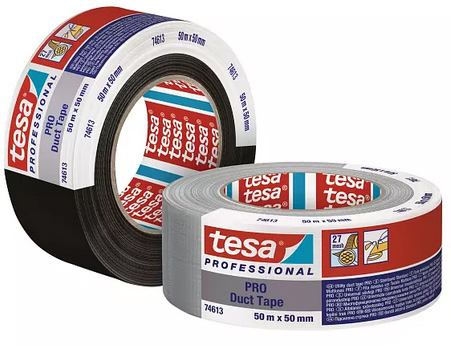 tesa Gewebeband Duct Tape PRO, 50 mm x 50 m, schwarz