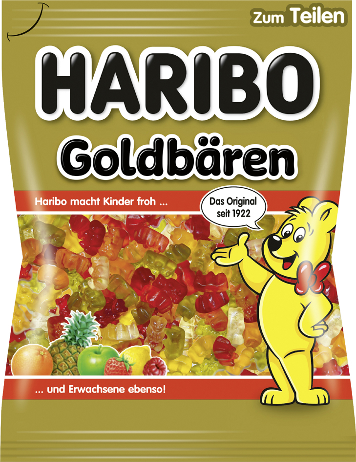 HARIBO Fruchtgummi Goldbären, 175 g Beutel