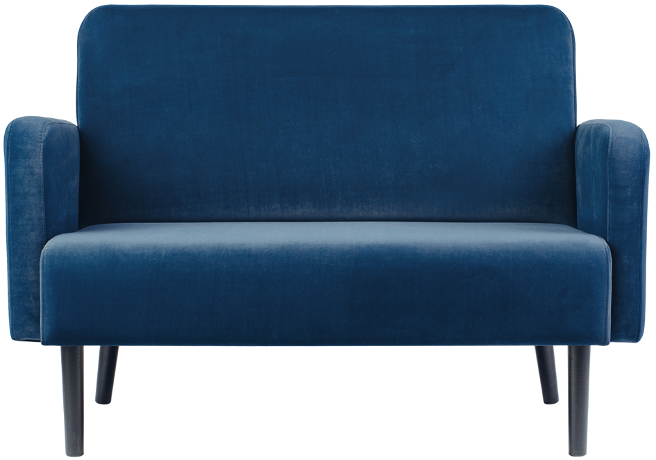 PAPERFLOW 2-Sitzer Sofa LISBOA, Samtbezug, blau