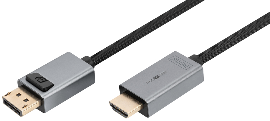 DIGITUS DisplayPort Adapterkabel, DP - HDMI Typ A, 4K, 3,0 m