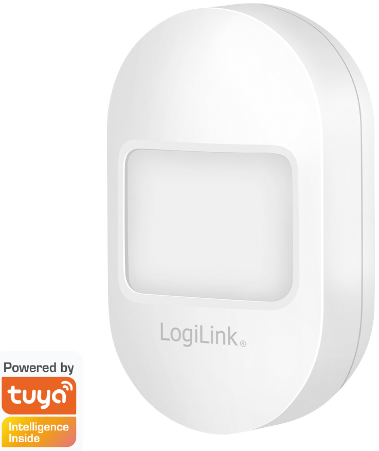 LogiLink Wi-Fi Smart Bewegungsmelder, Tuya kompatibel, weiß