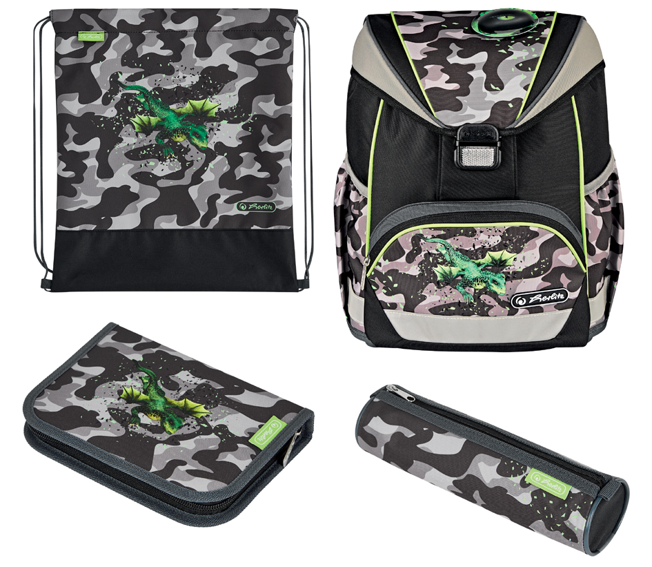 herlitz Schulranzen UltraLight Plus , Camo Dragon,