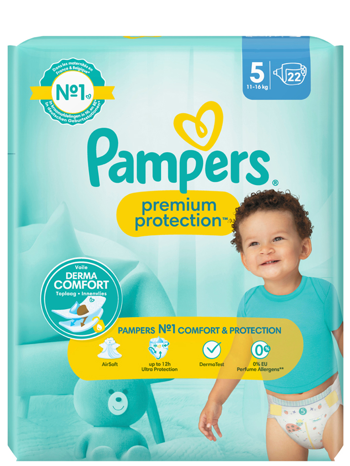 Pampers Windeln Premium Protection Größe 5 Junior, 11-16 kg