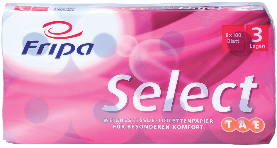 Fripa Toilettenpapier Select, 3-lagig, hochweiß