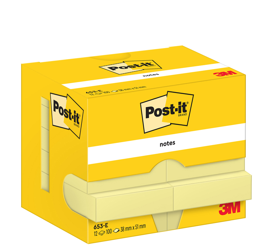 Post-it Notes Haftnotizen, 51 x 76 mm, gelb