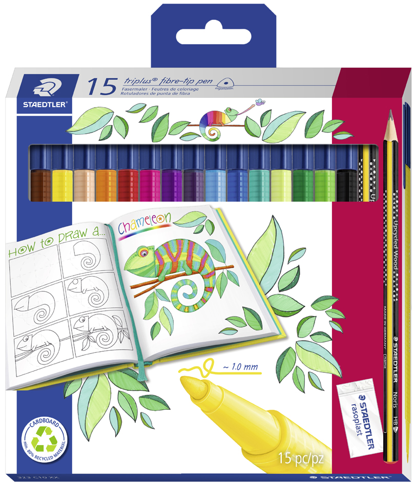 STAEDTLER Fasermaler triplus color, 15er Promopack